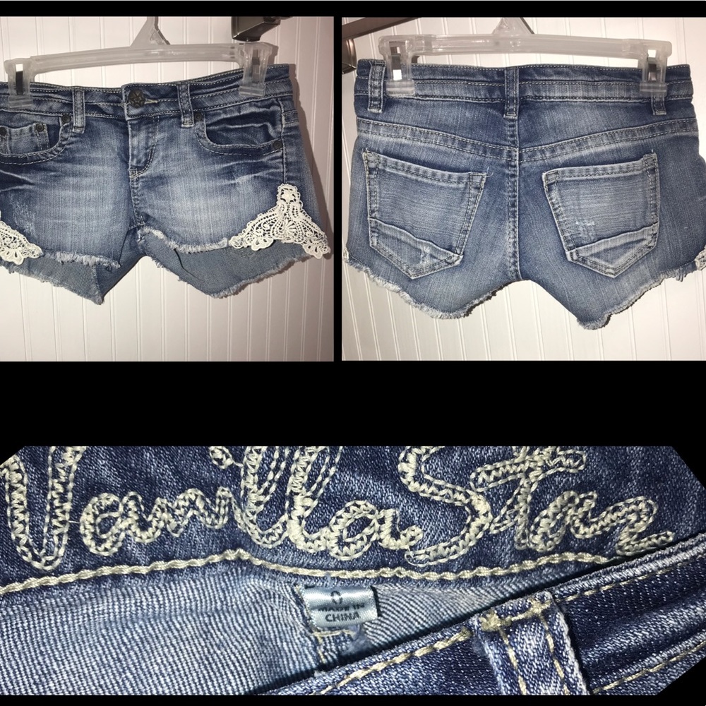 Vanilla Star Denim Crotchet Shorts